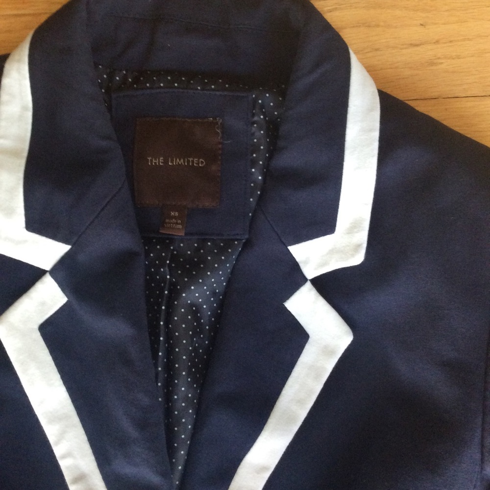 Navy and white Express Blazer